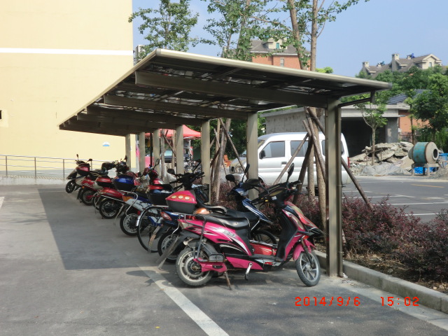 搭建小區(qū)專用非機動車停車棚,認準至尊卡爾指定品牌